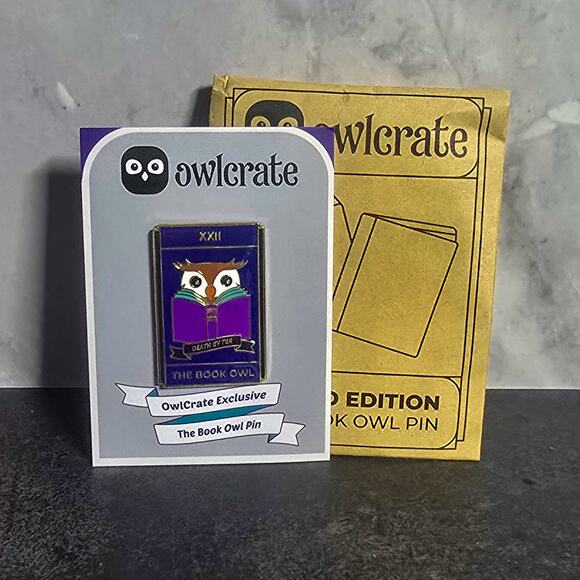 Owlcrate New Limited Edition The Book Owl enamel pin - Picture 3 of 6